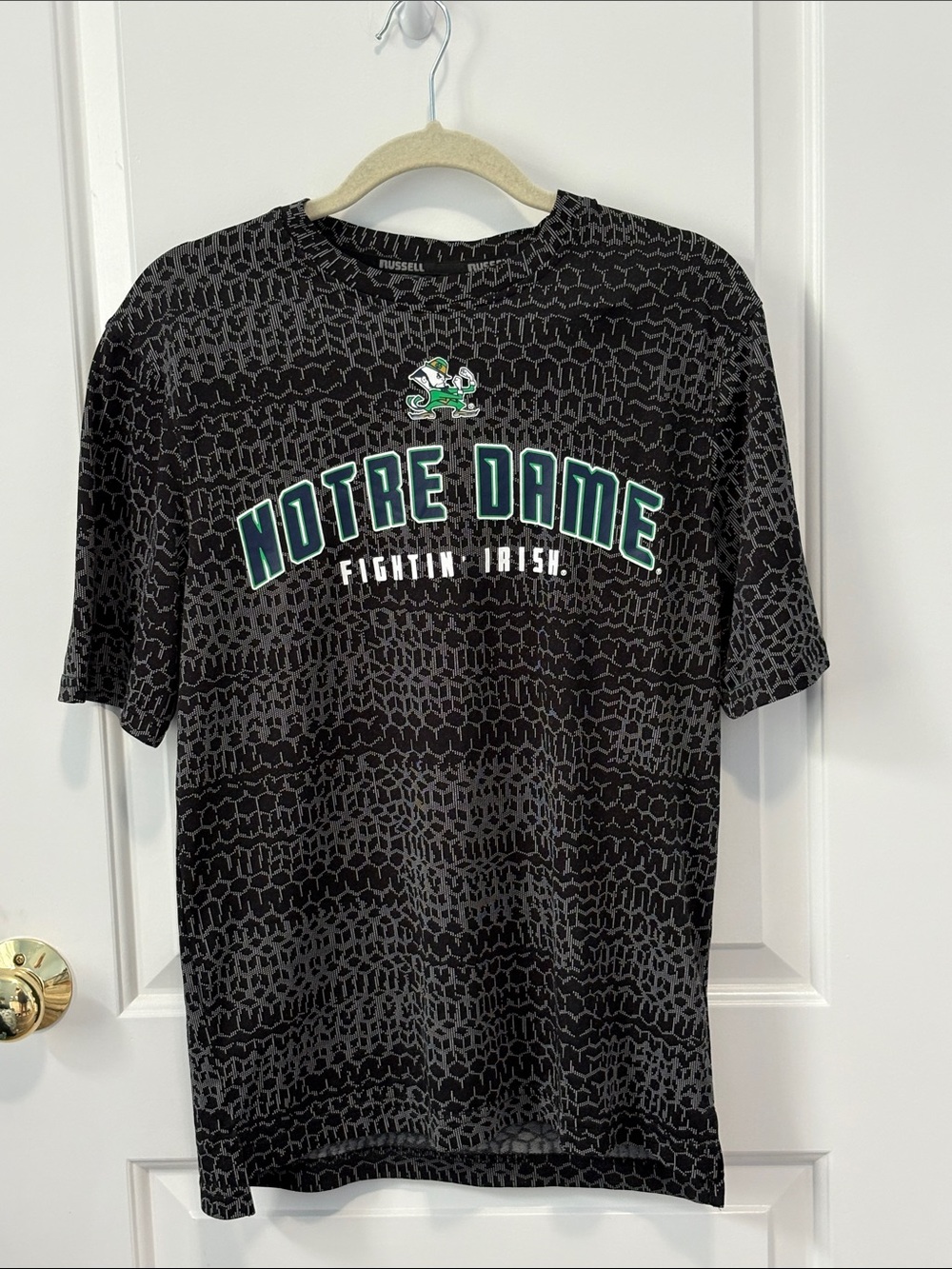 Russell Notre Dame Fightin' Irish Black Graphic T-Shirt